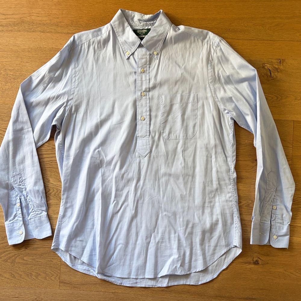 Gitman Brother’s Vintage Light Blue Button-Down Popover Shirt